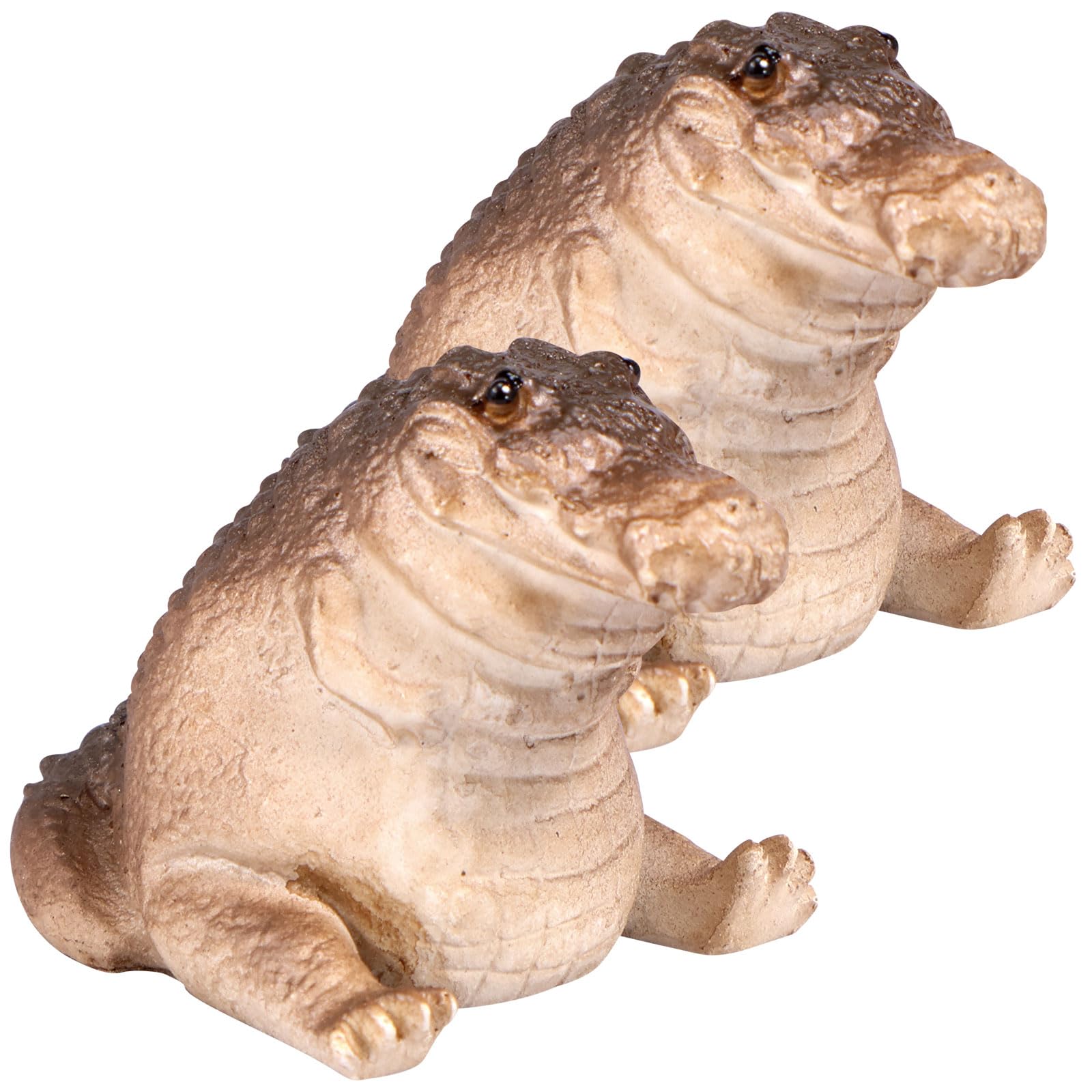 Tea Pet Figurine Alligator Mignonne Pour Bébé, Mini Alligator Joufflu Pour Animaux De Bureau, Petite Sculpture De Crocodile Faite à La Main Pour Décoration De La Maison Et Du Jardin (B