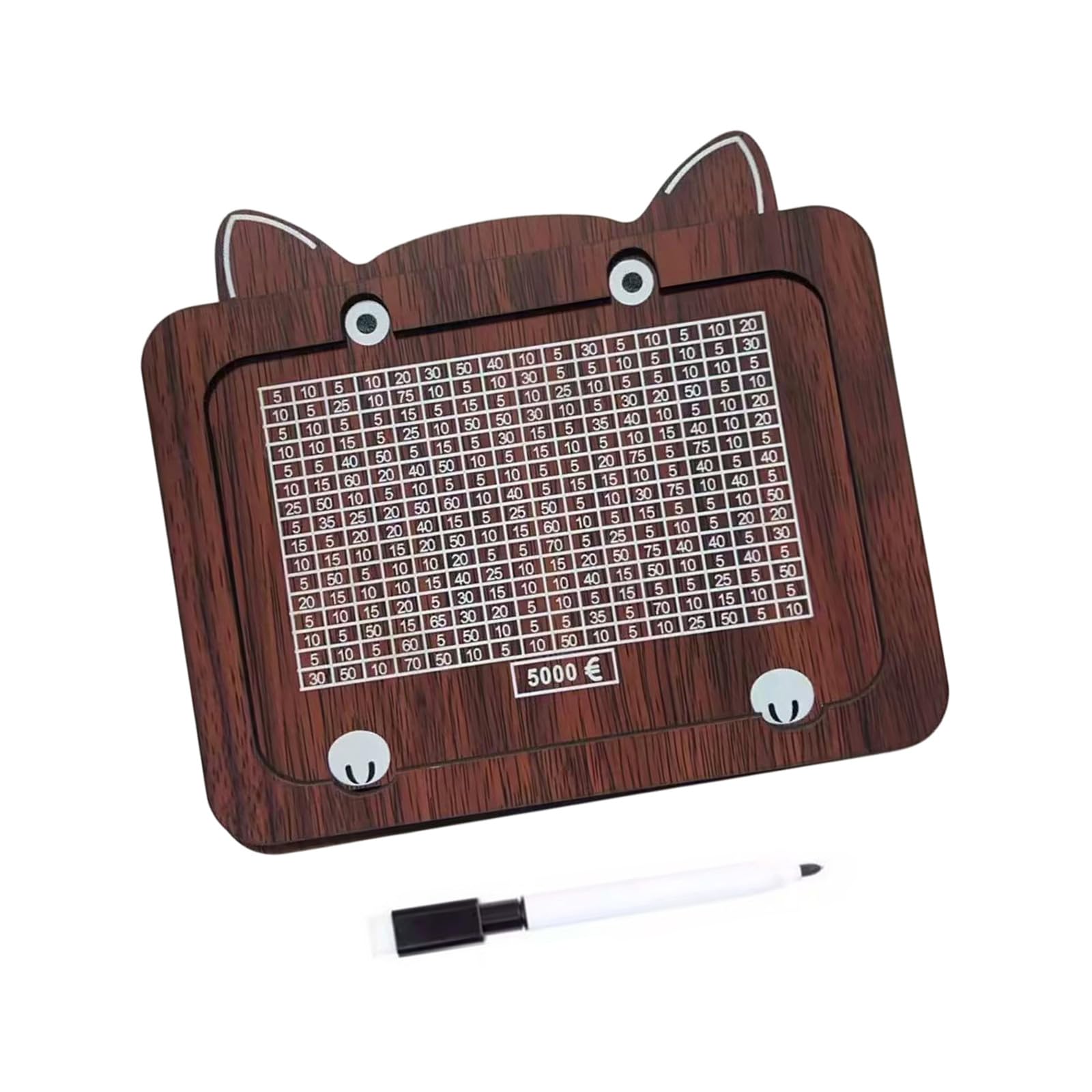 Wooden Piggy Banks Large Money Saving Box, Saving Challenge Box with Counter Coin Toy Birthday Gift Kids Adults Reusables Money