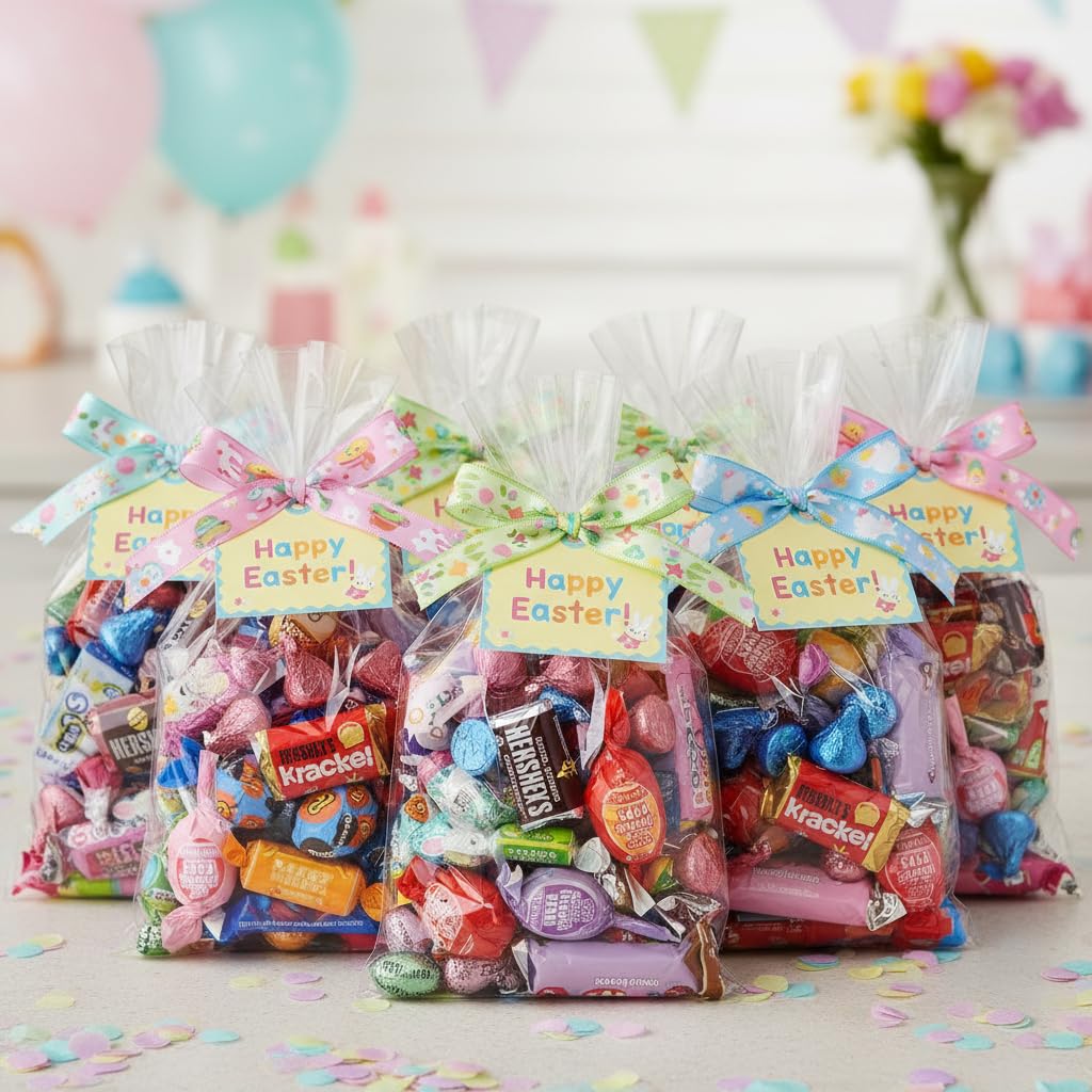Easter Candy Bulk Variety Pack 2lb - Assorted Chocolate Bulk Easter Candy Individually Wrapped for Party Favors, Easter Egg Fillers & Easter Basket Stuffers - 2 Pounds