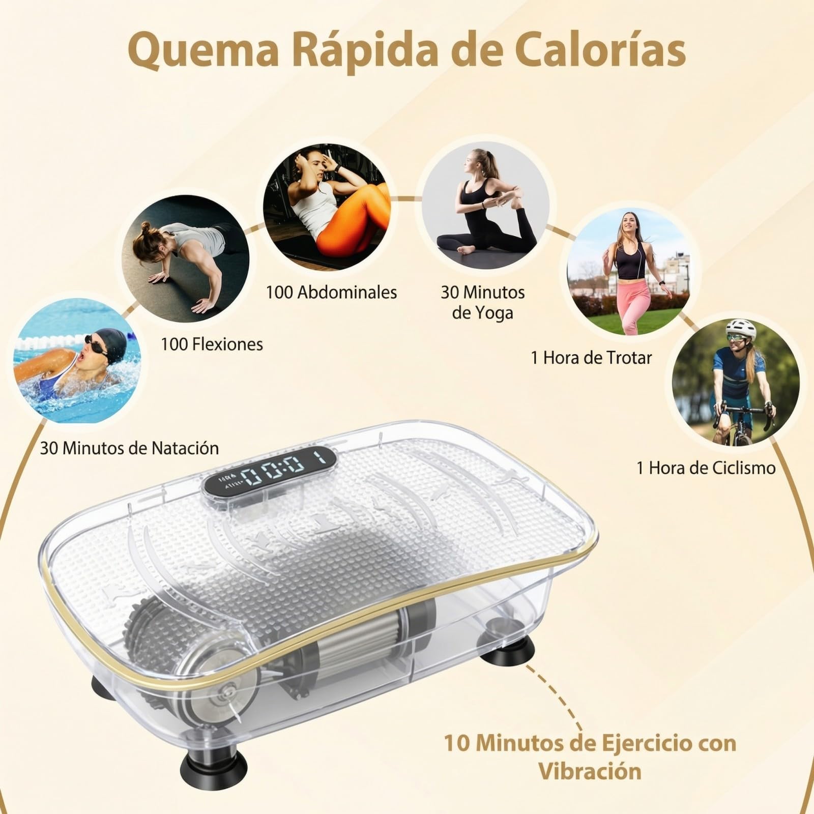 GYMAX Plataforma Vibratoria para Pérdida de Peso, Plataforma Vibración Muscular con 10 Intensidades de Velocidad Ajustables y Control Remoto, Placa de Vibración Todo Cuerpo Ejercicio en Casa