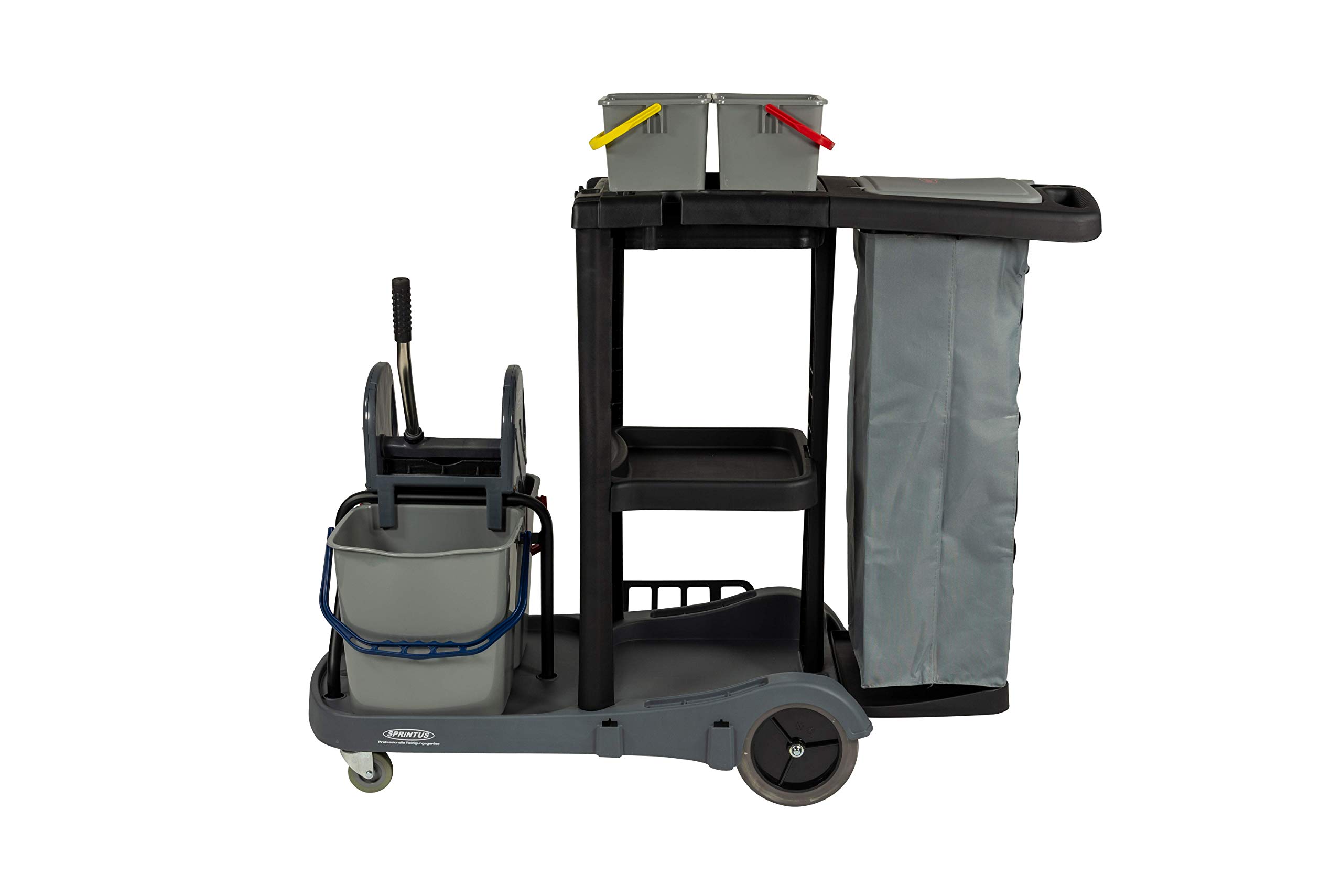 Sprintus 301106 - Carro de limpieza profesional con cuatro cubos
