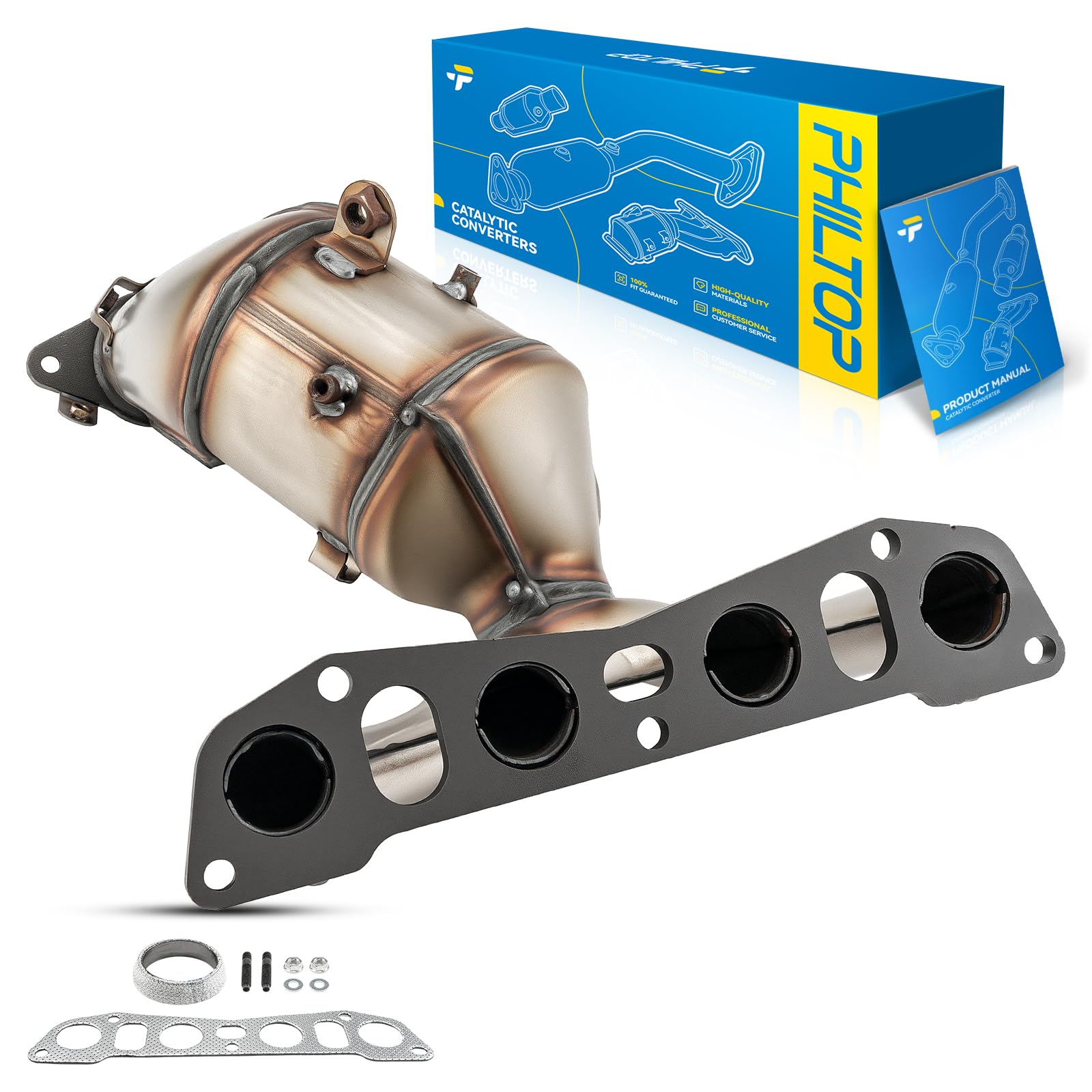 PHILTOP Front Catalytic Converter Direct-Fit Compatible with Nissan 2013-2017 Sentra 1.8L, 2009-2012 Sentra 2.0L Replace# 16704, 140023SR0A, 641432, 40999, 52271 (EPA Compliant)-image-10