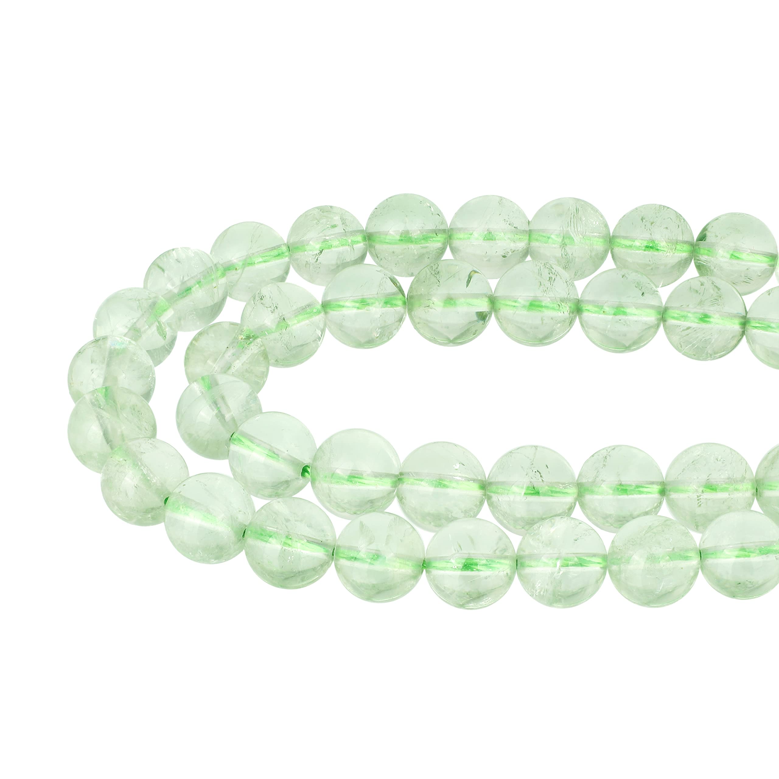 Naturalny ametyst, zielone luźne koraliki (8 mm), gładki okrągły sznurek do samodzielnego wykonania - 39 cm, 1 sznurek, naszyjnik, bransoletka
