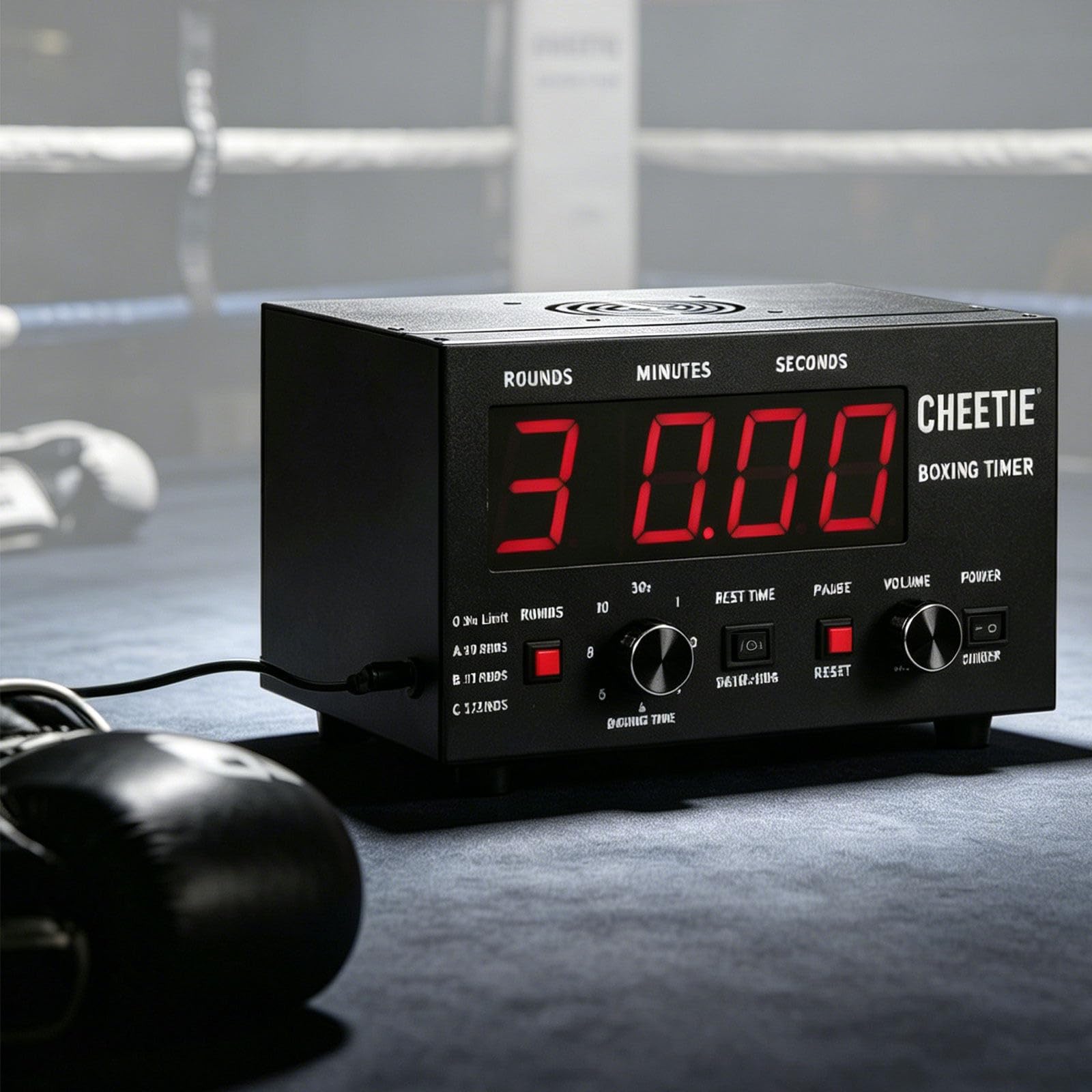 LED-Box-Timer mit lautem Gong, professioneller Runden-Timer für Boxen, MMA, Muay Thai und Heimfitness Red