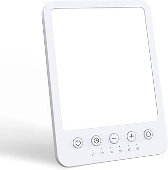 Magicteam 10000 Lx LED Light Therapy Lamp Light with 7 Timer Function Memory Function Adjustable Brightness and 2 Flexible Placement