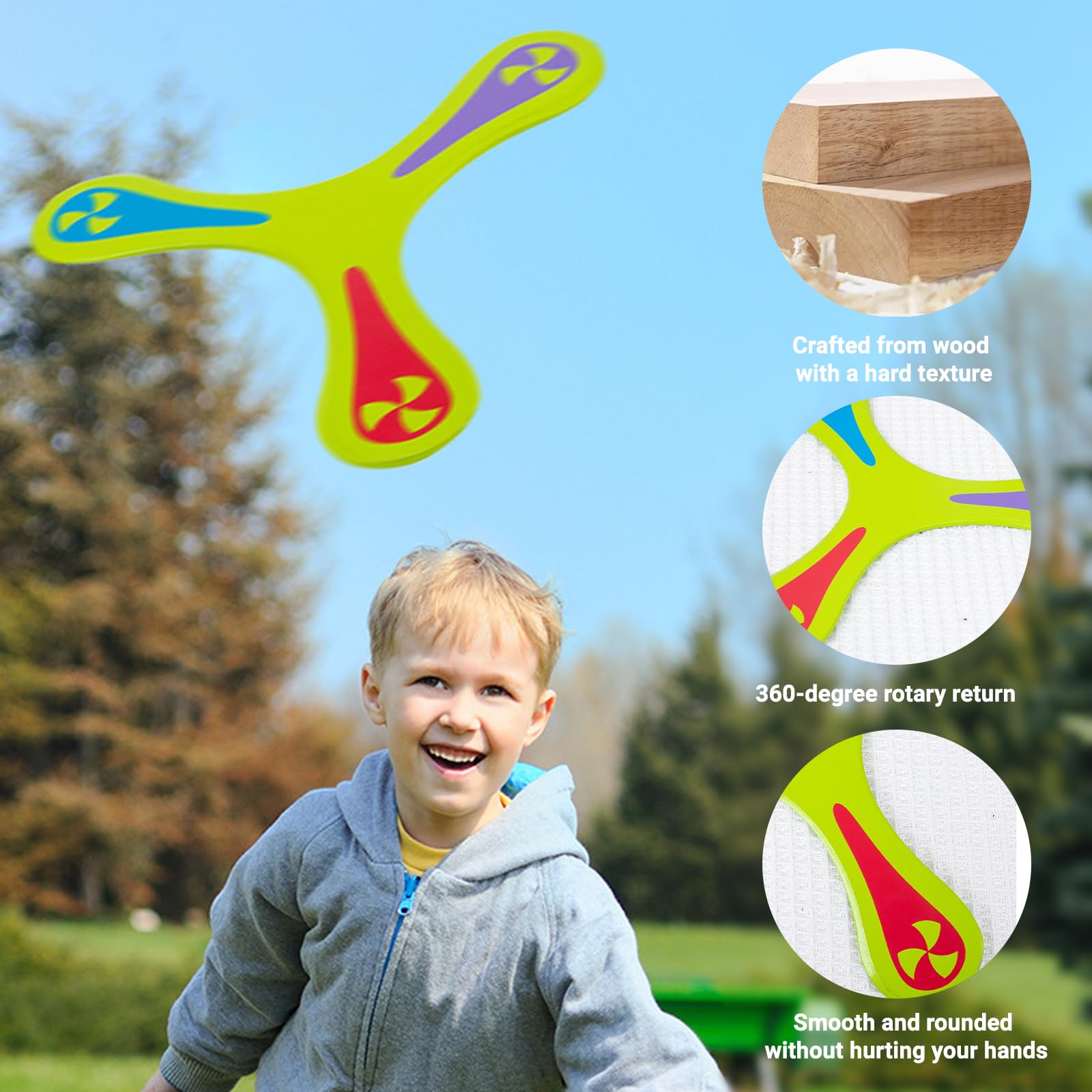 Boomerang Niños Juguete Volador Deportes al Aire Libre