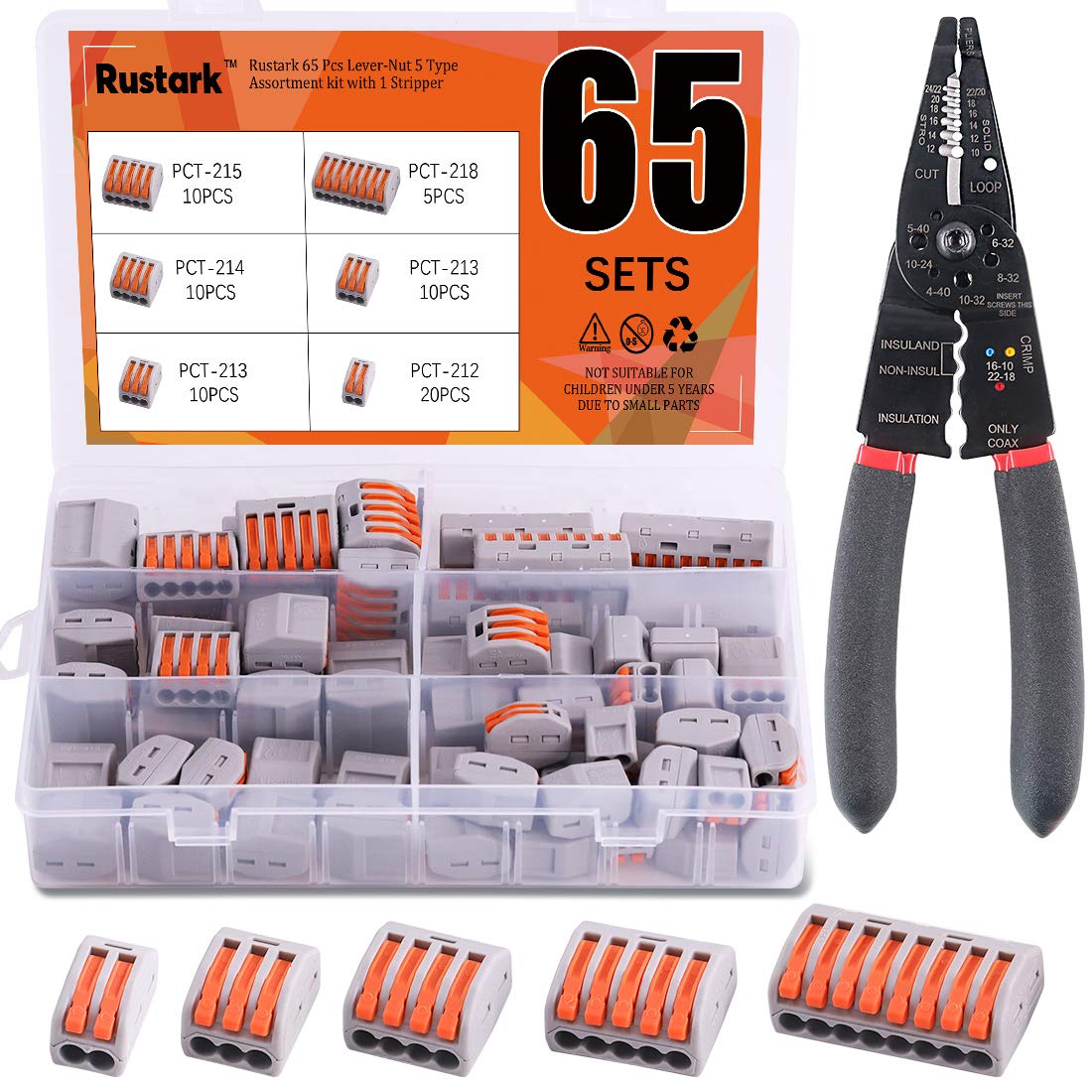 Buy Rustark 65 Pcs 5 Type Assortment Pack Conductor Compact Wire