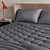 Bedsure Mattress Pad Full Size - Soft Mattress Cover Padded, Quilted Fitted Mattress Protector with 8-21" Deep Pocket, Breathable Fluffy Pillow Top, Grey, 54x75 Inches