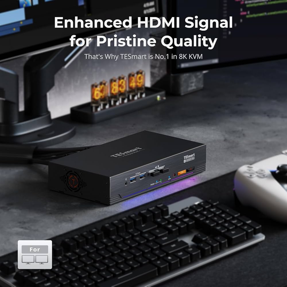TESmart USB3.0 HDMI KVMスイッチ 4K@60Hz Amazon.com: TESmart USB 3.0 HDMI KVM Switch 1 Monitor 4