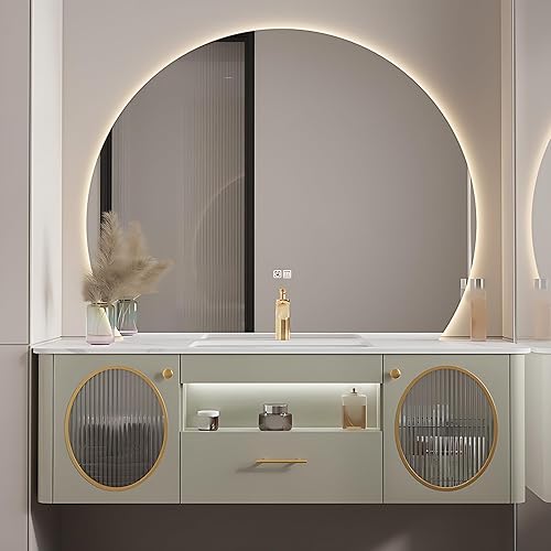 36IN Green Modern Bathroom Vanity - Bathroom Vanities Set with