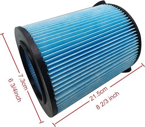 Miniatura 2 de EZ SPARES Repuesto para Ridgid VF5000, filtro de vacío de papel plisado de 3 capas RV2400A, RV2400HF, WD1680, WD1851, WD1956, accesorio Ridgid Shop