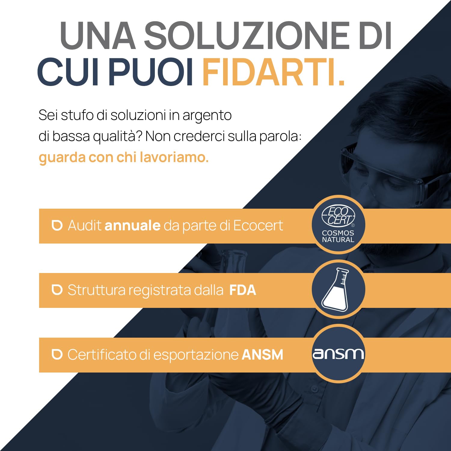 Argento Colloidale Puro 500ml 20 PPM | Per la famiglia & gli Animali (Cani, Gatti) | 100% Naturale : Certificato Cosmos Natural | Carbon Neutral