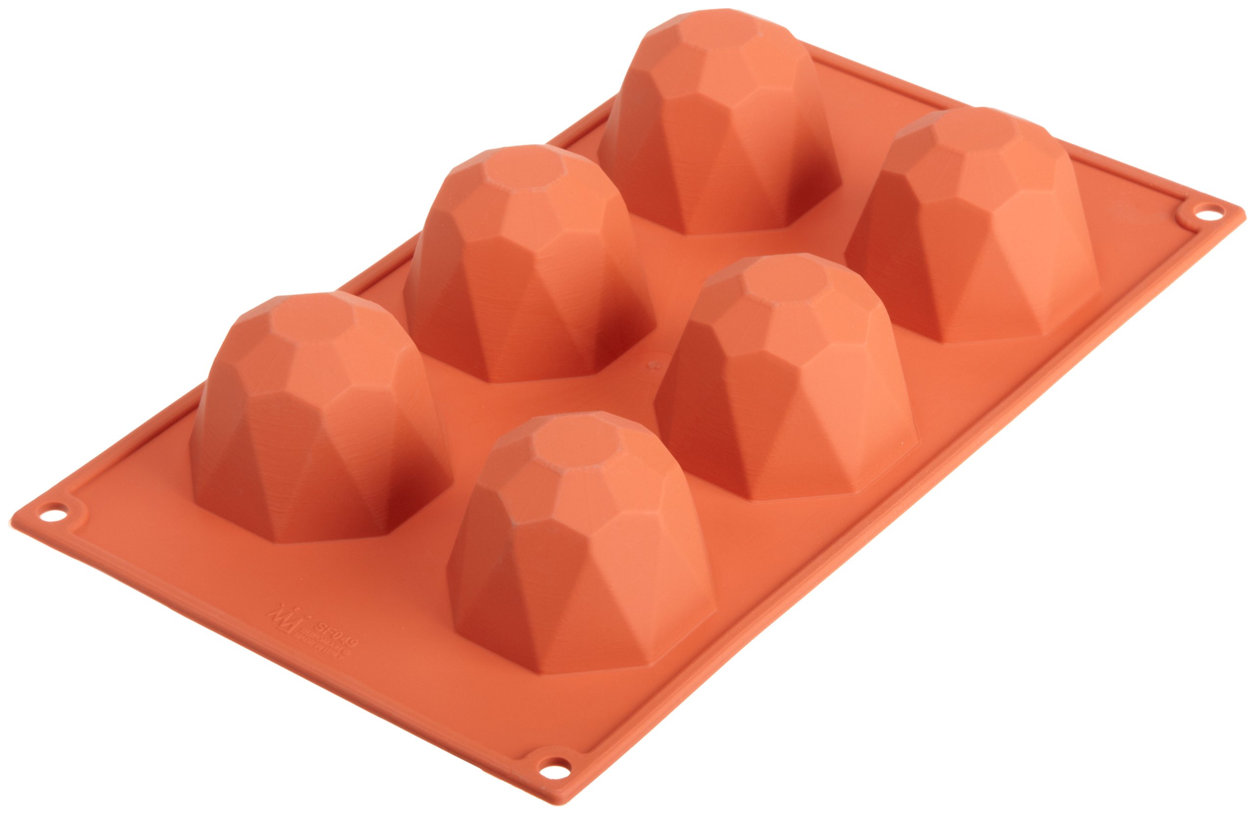 Moule Silikomart Grande Diamant en silicone souple pour gâteaux individuels 3D