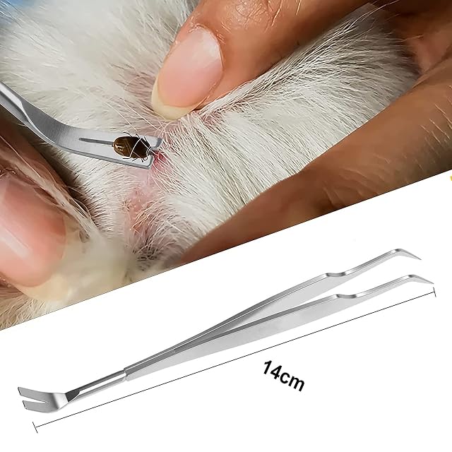 Foto 2 de 7 de iJiZuo Pinzas para Garrapatas, Acero Inoxidable Pet Perros Gatos Garrapatas Remover