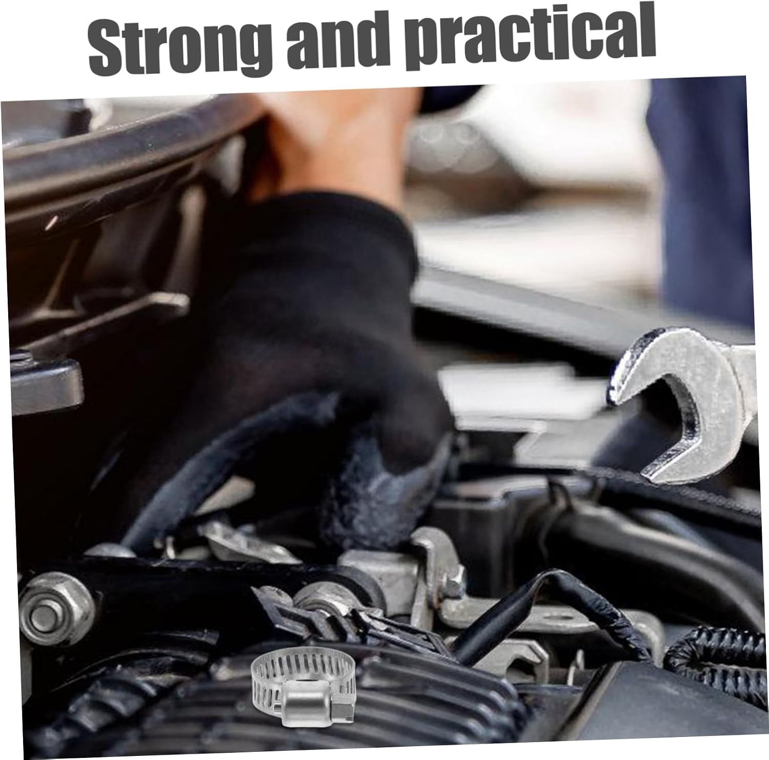 Alipis 10pcs Steel Small American Throat Hoses Clamp Car Water Hose Clamps Pipe Bracket Metal Fasteners