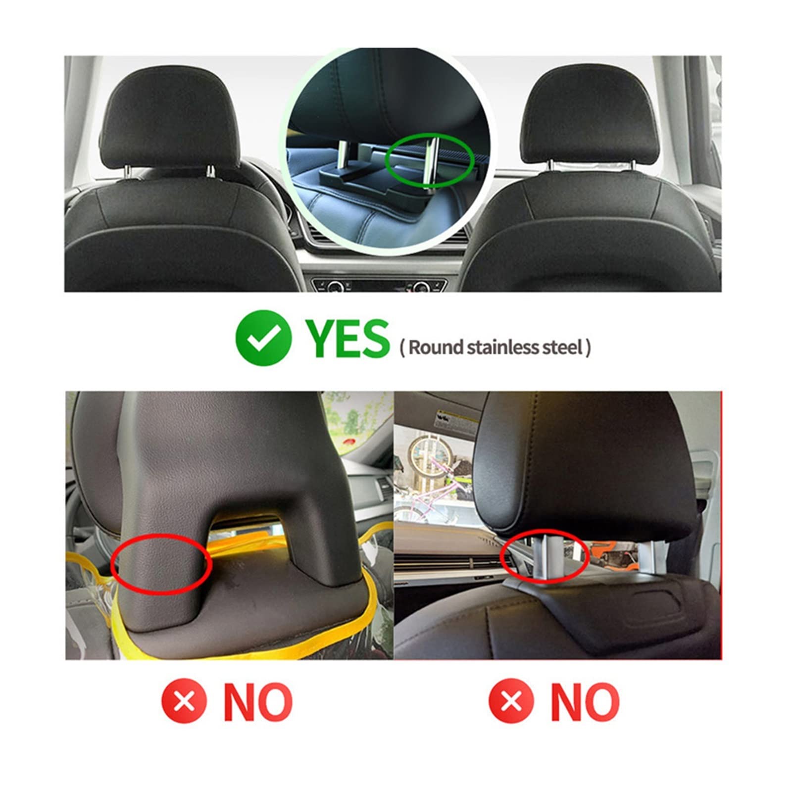 Monitor for poggiatesta da 13,3 pollici IPS Touch Screen Car Rear Seat Entertainment 4K Display del lettore video for veicoli con mirroring Viaggi in famiglia(2 PCS Black 12.5)