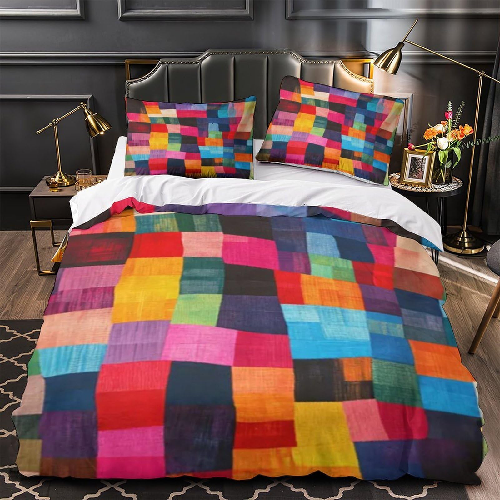 Housse de couette cheval King en microfibre douce pour chambre ado PopVibrant