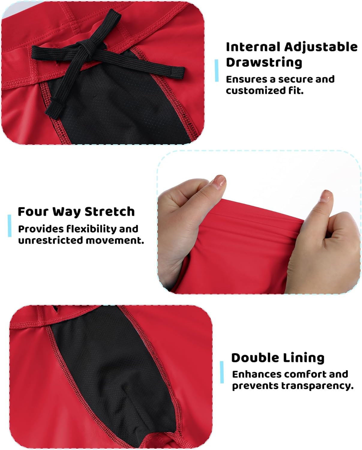 Runhit Boys' Swim Jammers Youth Competitive Swimsuit UPF 50+ Quick Dry Athletic Compression Swimming Shorts - Image 4