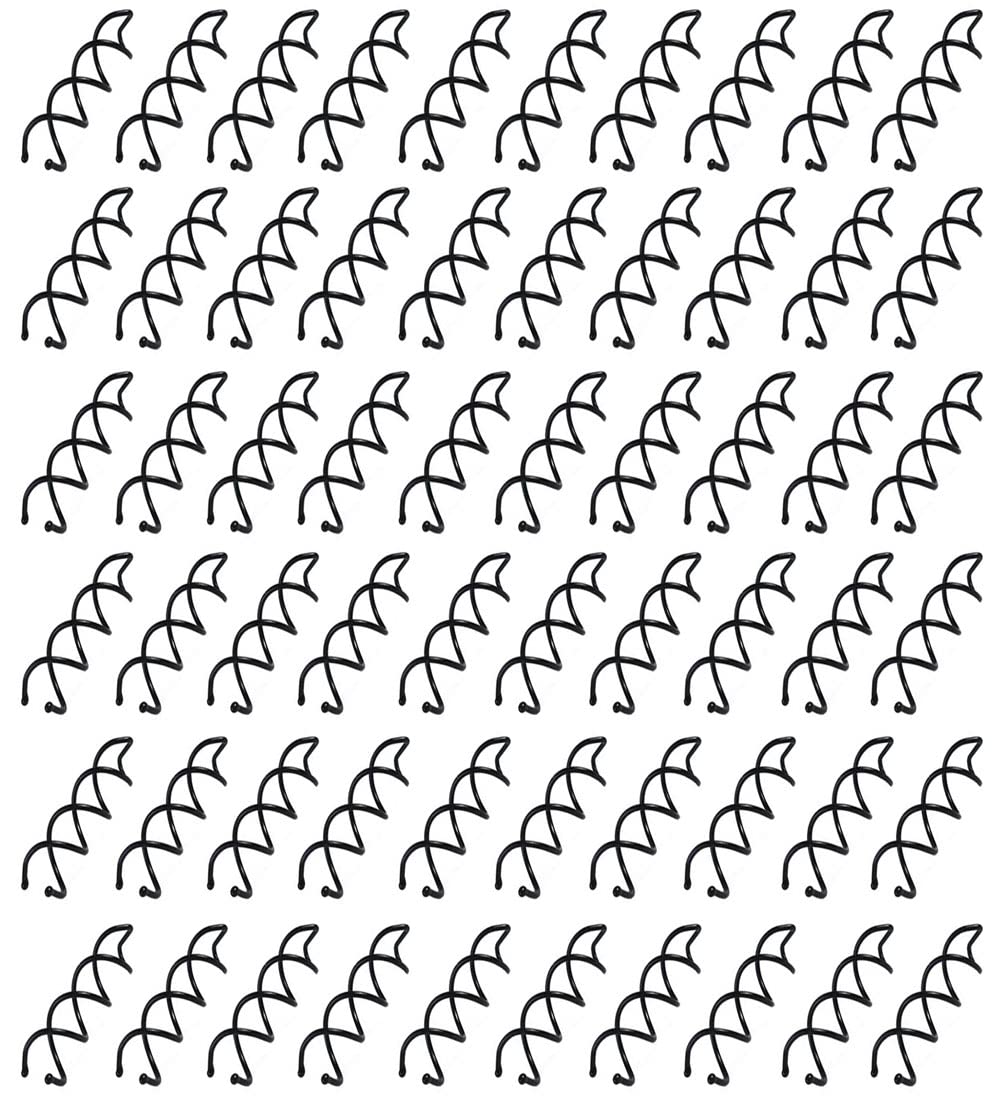 60Pcs Non-Scratch Round Tips Spiral Bobby Hair Pins Spin Pins Twist Screw Hair Pin for Women Bun Hair Style DIY (Black)