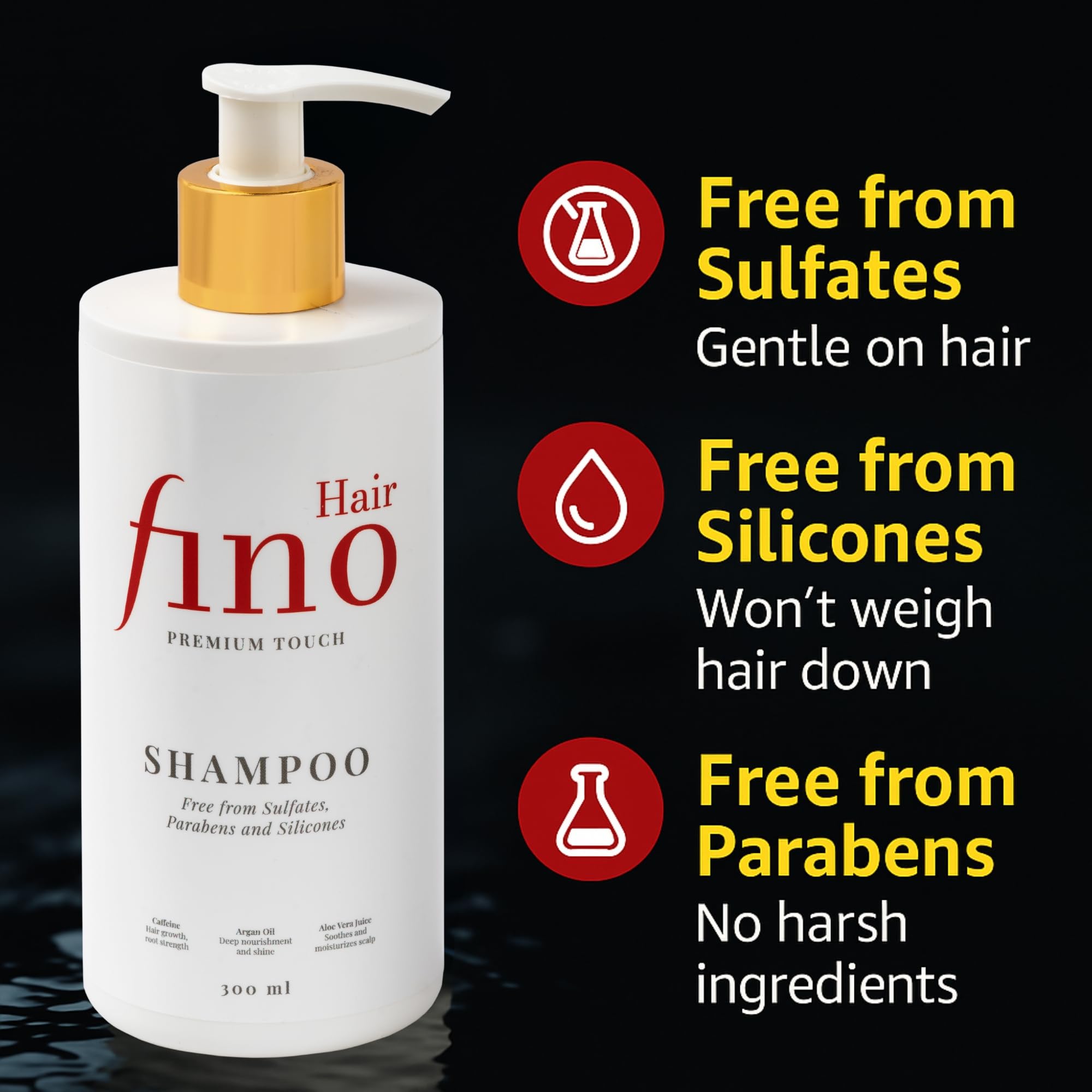 fino Hair Duo Shampooing & Après-shampooing - cheveux secs & abîmés | Biotine, kératine & caféine - soin, brillance & anti-frizz, sans silicones & parabènes