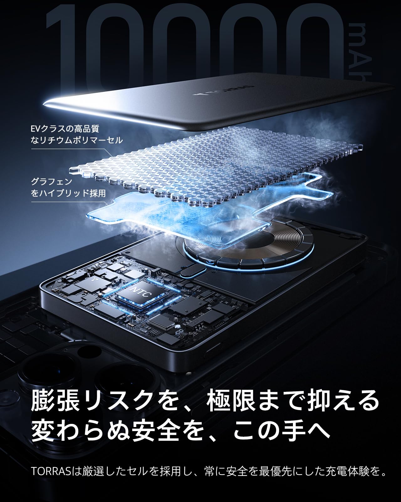 Amazon | TORRAS MiniMag モバイルバッテリー MagSafe対応 10000mAh