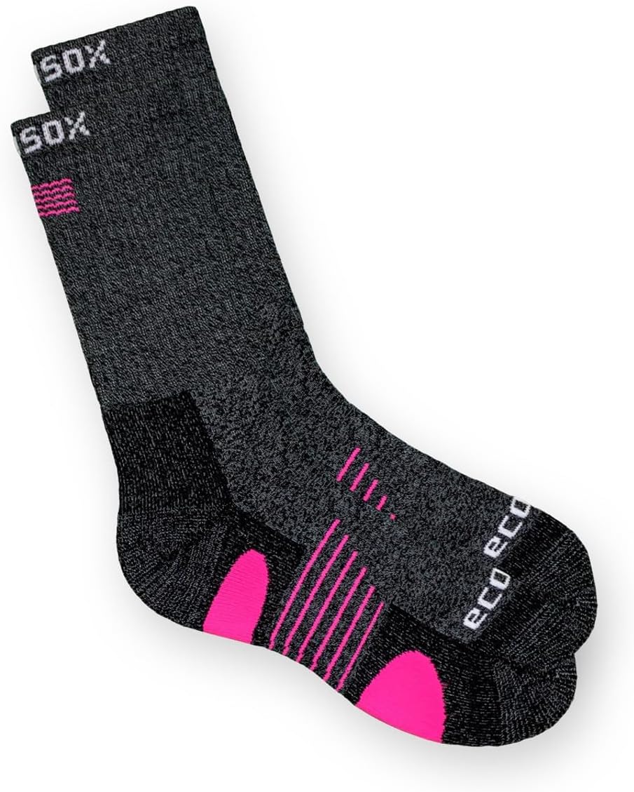Ecosox Bamboo Viscose Full Cushion Hiking Outdoor Crew Socks - One Pair