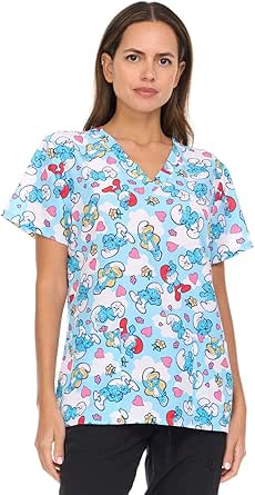 The Smurfs Women's Sports Bra & Boxer Briefs Set - Adjustable Straps With Removable Padding