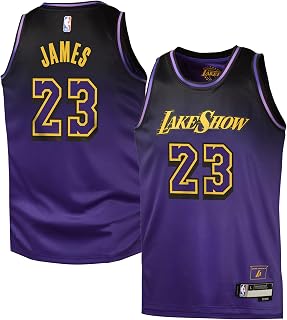 Lebron James Los Angeles Lakers NBA Purple #23 Kids 4-7 City Edition Swingman Player Jersey