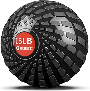 GOOGIC Slam Ball, 8/10/15 LB Weighted Medicine Balls Gym Equipment for Cross Training, Cardio Workouts, Strength & Conditioning Exercises - Upgrade Grip Surface Style