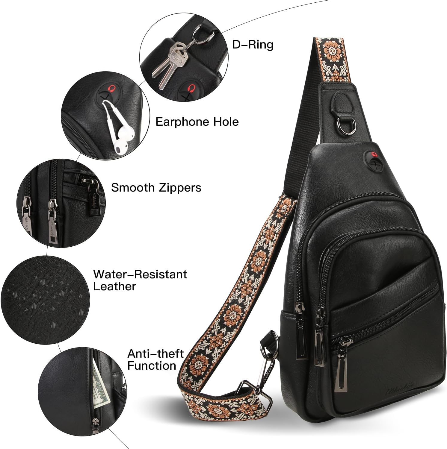 Sling Bag for Women Crossbody Bags for Women Trendy Crossbody purse Fanny Pack Chest Bag for Travel - Image 2