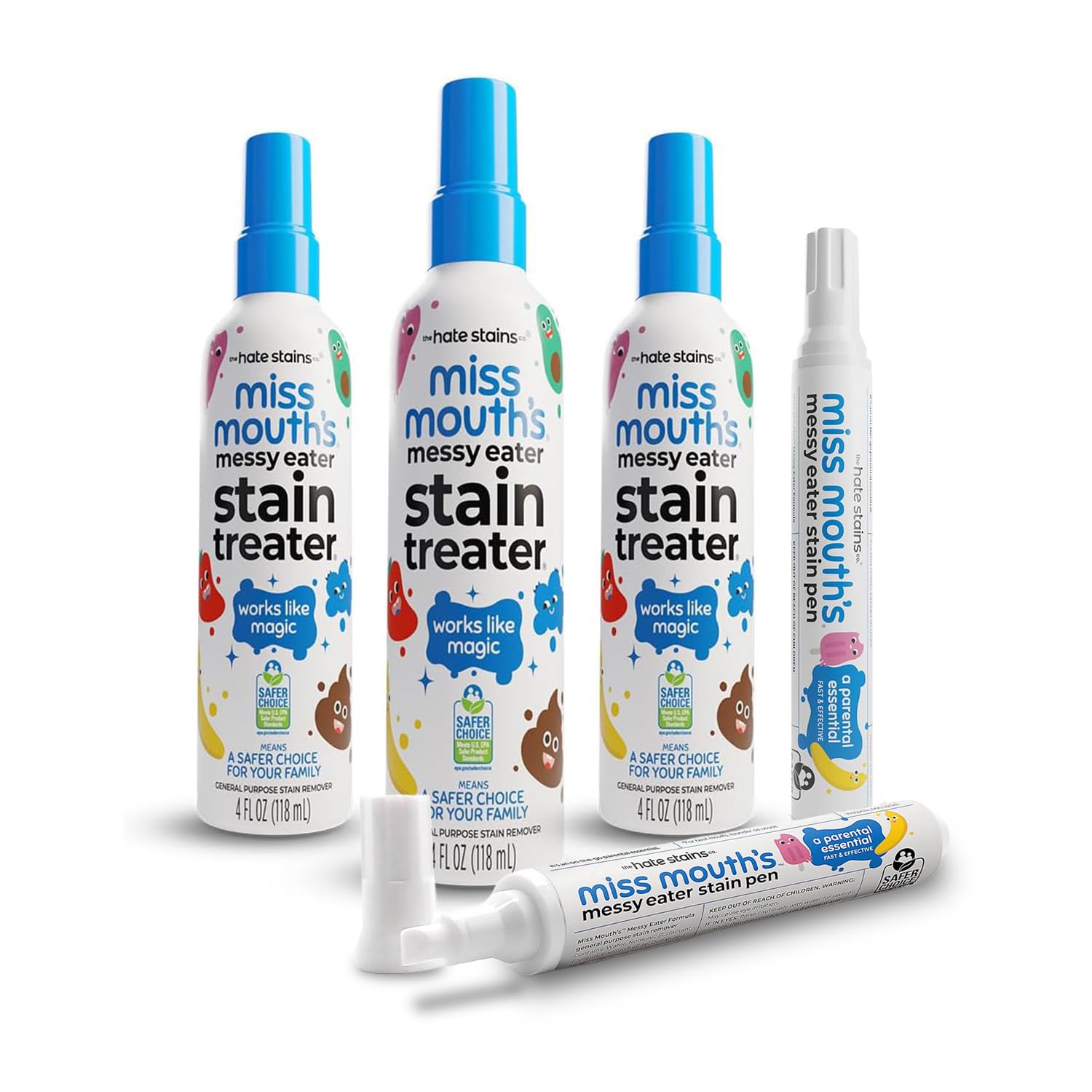 Amazon.com: Miss Mouth's Messy Eater Stain Treater Pens and 3 4oz