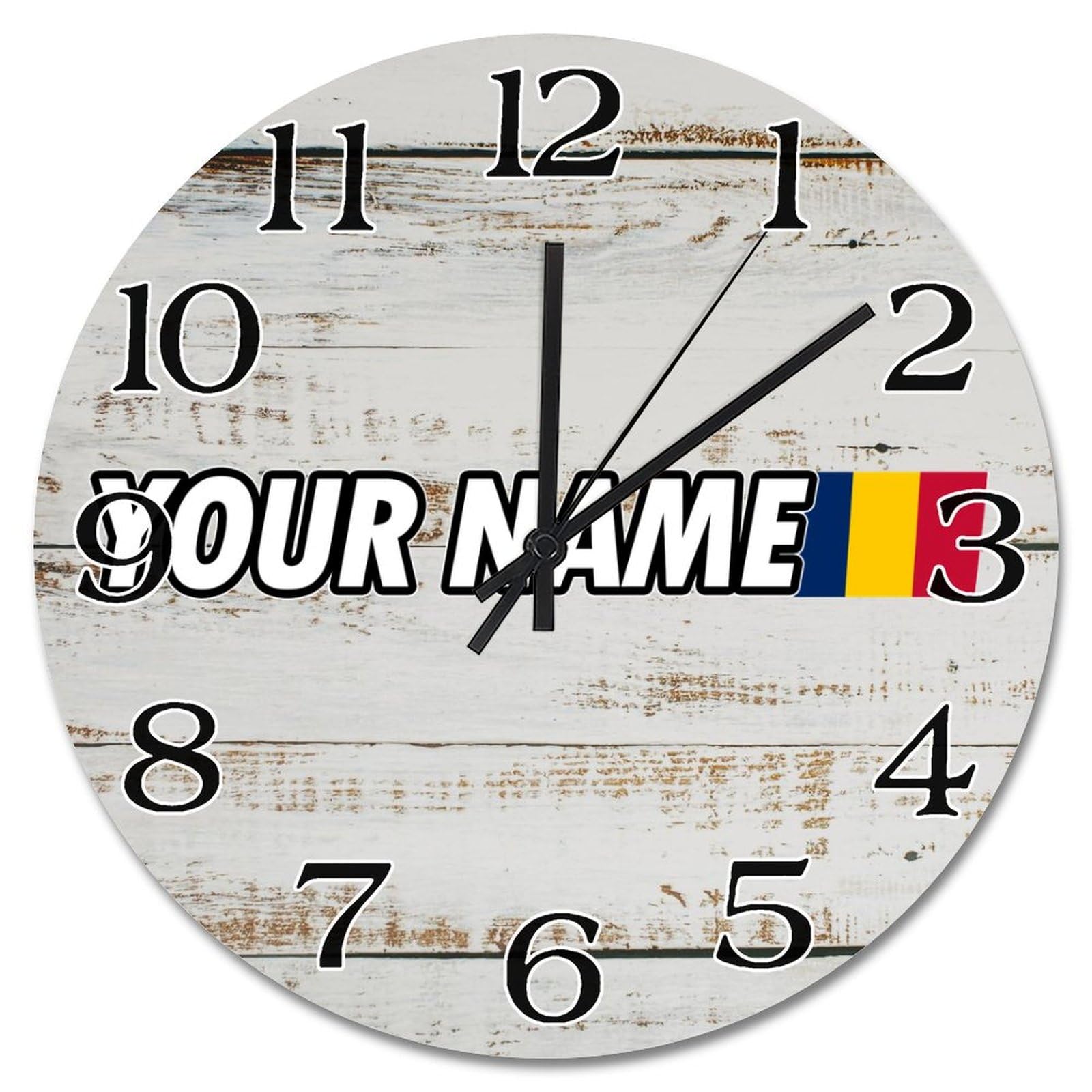 Horloge murale Tchad en bois pour la décoration du salon et bureau
