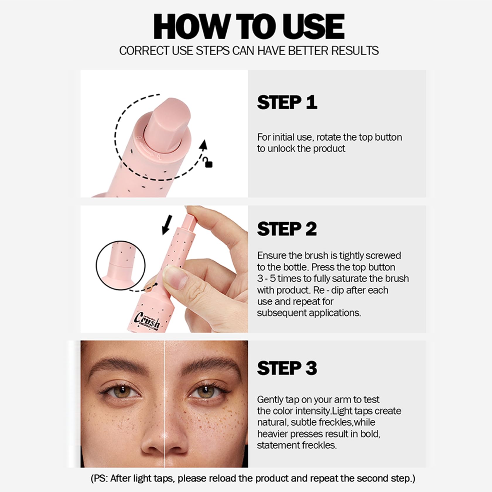 Crush Freckle Stamp Pen, Waterproof & Smudge-Proof Makeup Tool for Natural Sun-Kissed Look - Image 4