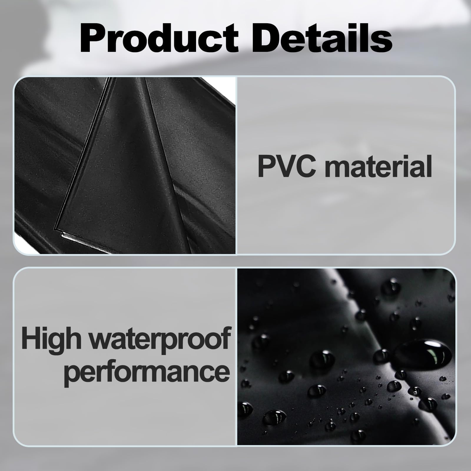PVC Sheet Pad Waterproof Stain and Mess Oil-Proof Push Massage Spa Bed Sheet Thickened Protective Cover Bedspread Adult Couple for Upholstery Dressmaking Accessories (Black - Image 2