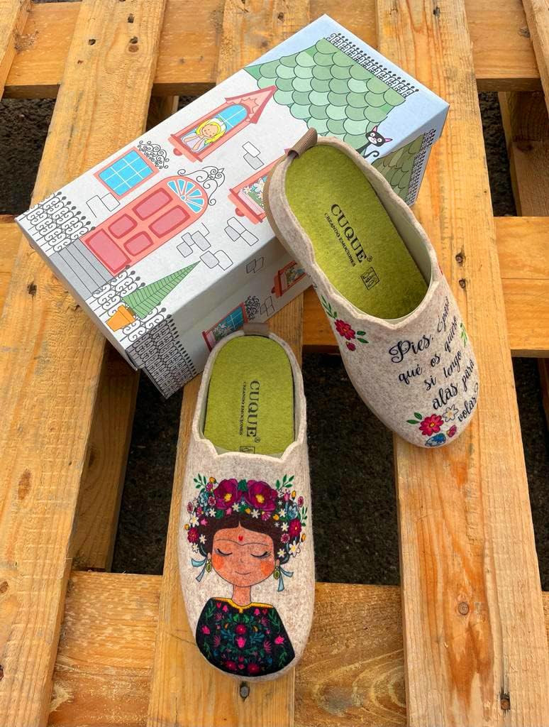Rodevil Zapatillas fieltro Frida estar por casa cómodas mujer bonitas