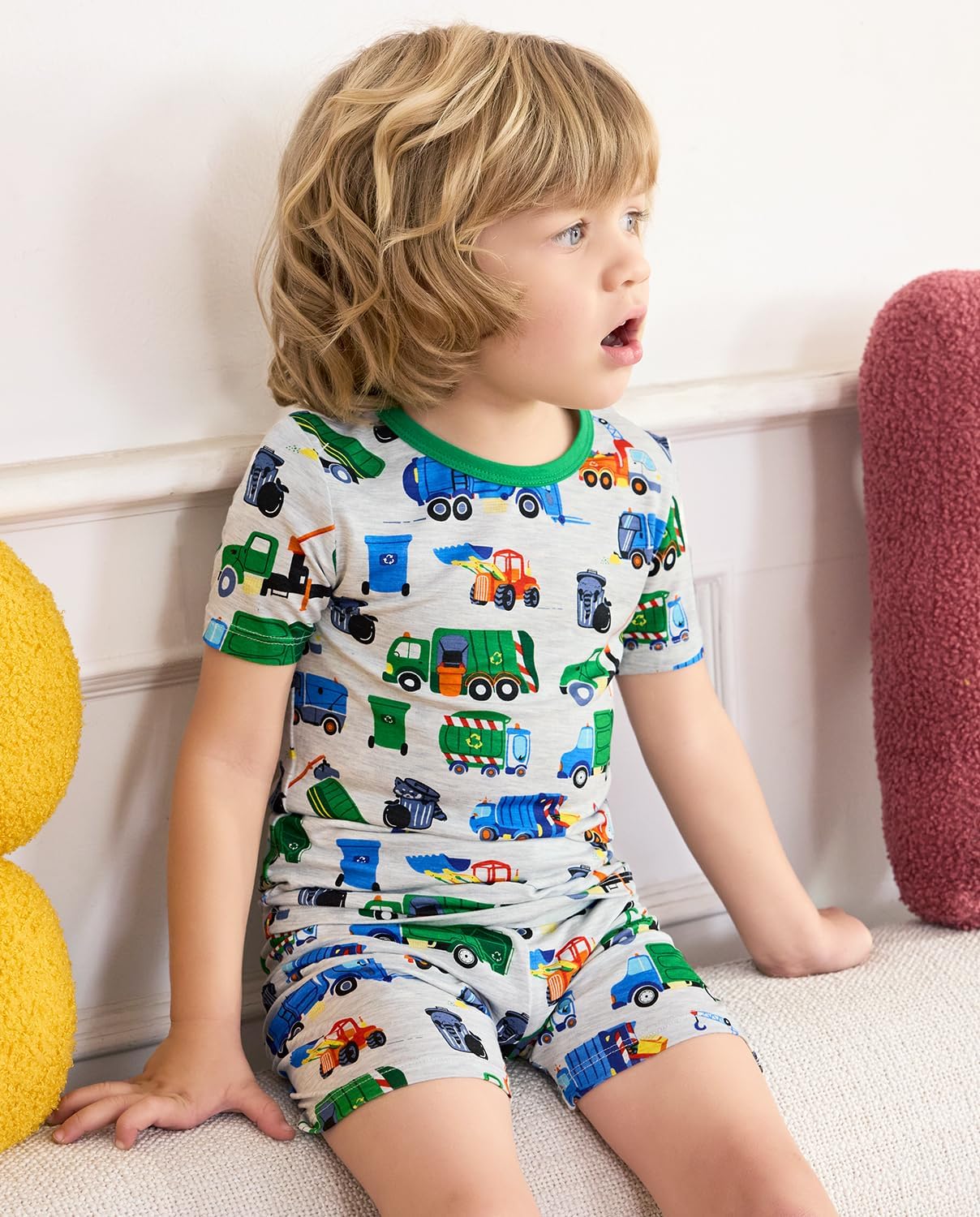 babee Reshinee Bamboo Viscose Toddler Animal Pajamas Boys Girls Kids Cool Short Summer 12M-8Y Snug fit Pjs Set 2pcs