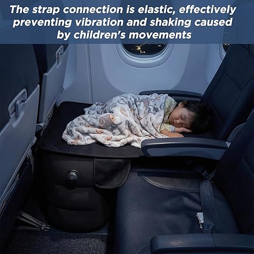 Miniatura 4 de Cama de avión para niños pequeños | Extensor de asiento de avión para niños | Fácil de instalar para avión, tren, automóviles | Artículos esenciales