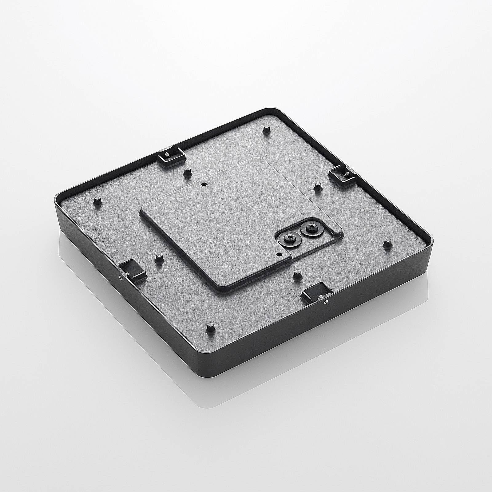 Lucande LED Lámparas de techo Sora (Moderno) en Negro hecho Aluminio (1 llama, lámpara exterior para el jardín, la terraza balcón y vivienda