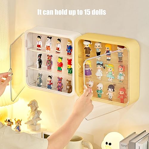 Miniatura 5 de Clear Display Case for Figures,Wall-Mounted Doll Storage Box,Adjustable Display Stand Clear Acrylic Display Box with Door Dust and Moisture Proof