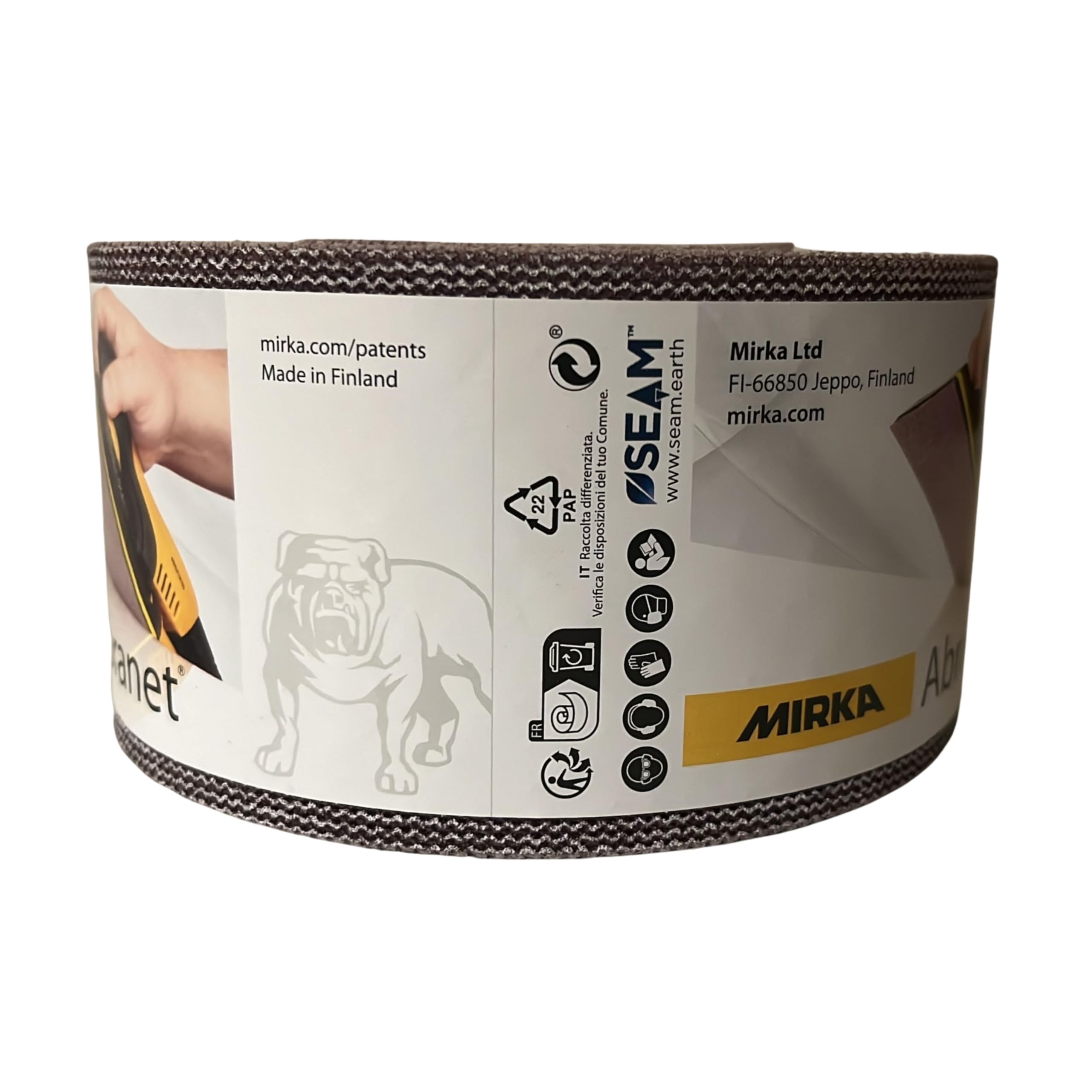 Mirka Abranet rollo de lijado neto 75 mm x 10 m cierre adhesivo/grano P80 / 1 rollo/para lijar madera, masilla, barniz, plástico / 545BI001803R