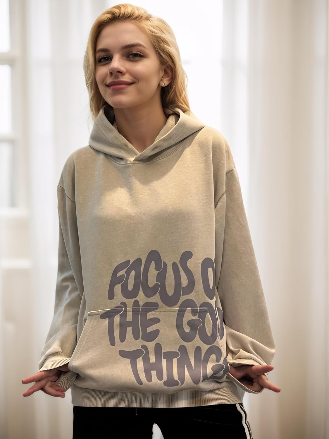 Men's Y2K Letter Print Hoodie Acid Wash Oversize Vintage Hoodies Hip-Hop Baggy Gothic Pullover Sweatshirt - Image 6