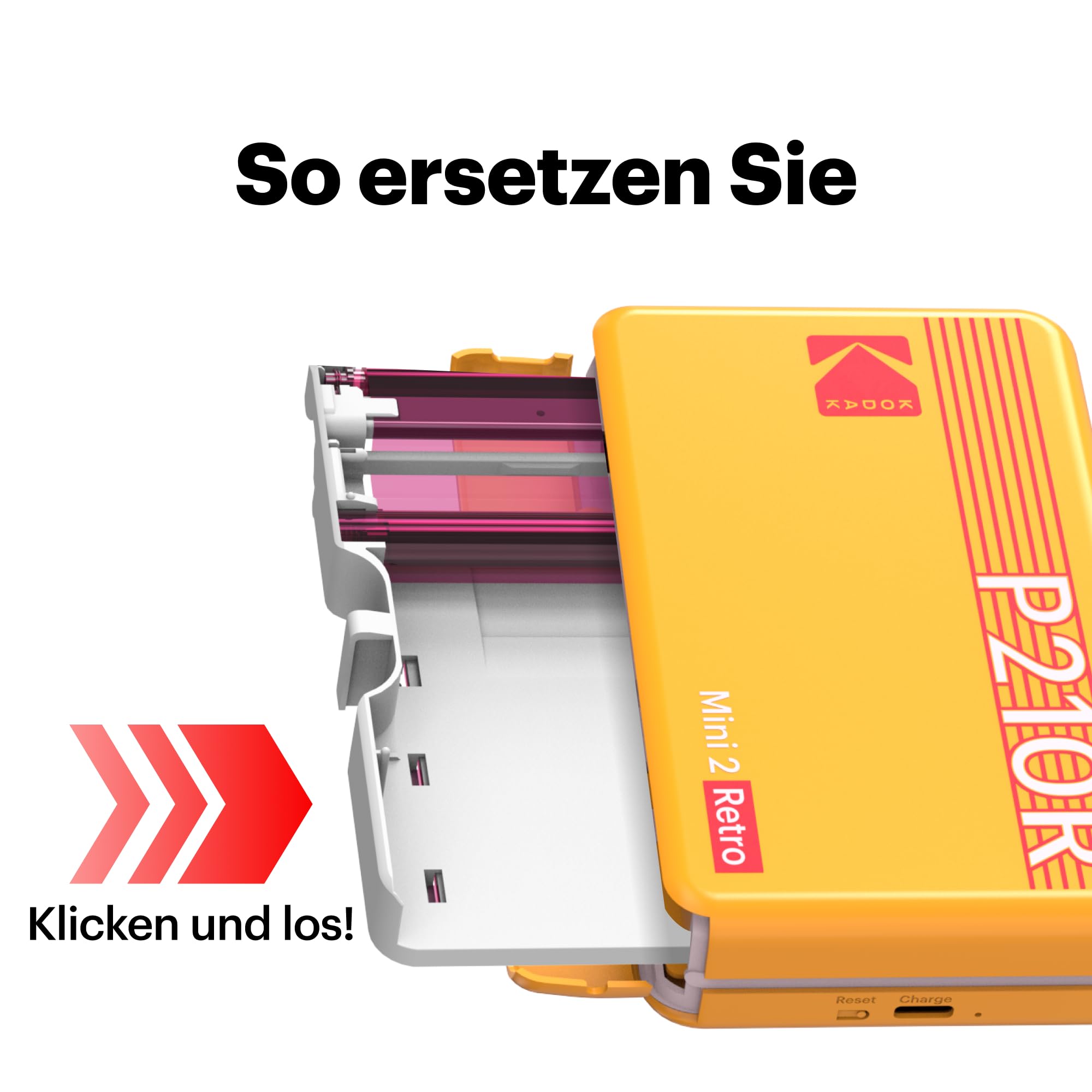KODAK 60er Packung, Fotopapier, 54x86 mm, Patronen, All-in-One Papier- und Farbbandpatronen-Nachfüllung - Kompatibel mit Mini 2 und Mini Shot 2 Serie
