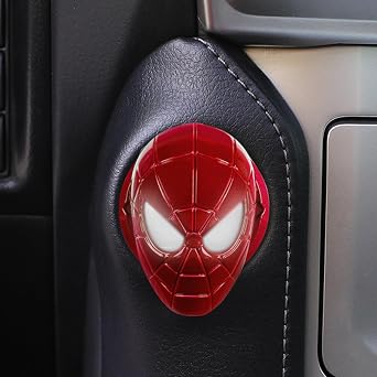 Car Ignition Button Cover, General Motors Car Push to Start Button Cover Car Start and Stop Button Anti Scratch Car Switch Button Decoration Ring Car AccessoriesRed