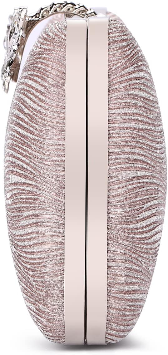 Velvet Evening Bags For Women With Flower Closure Rhinestone Crystal Embellished Clutch Purse For Party Wedding - Image 6