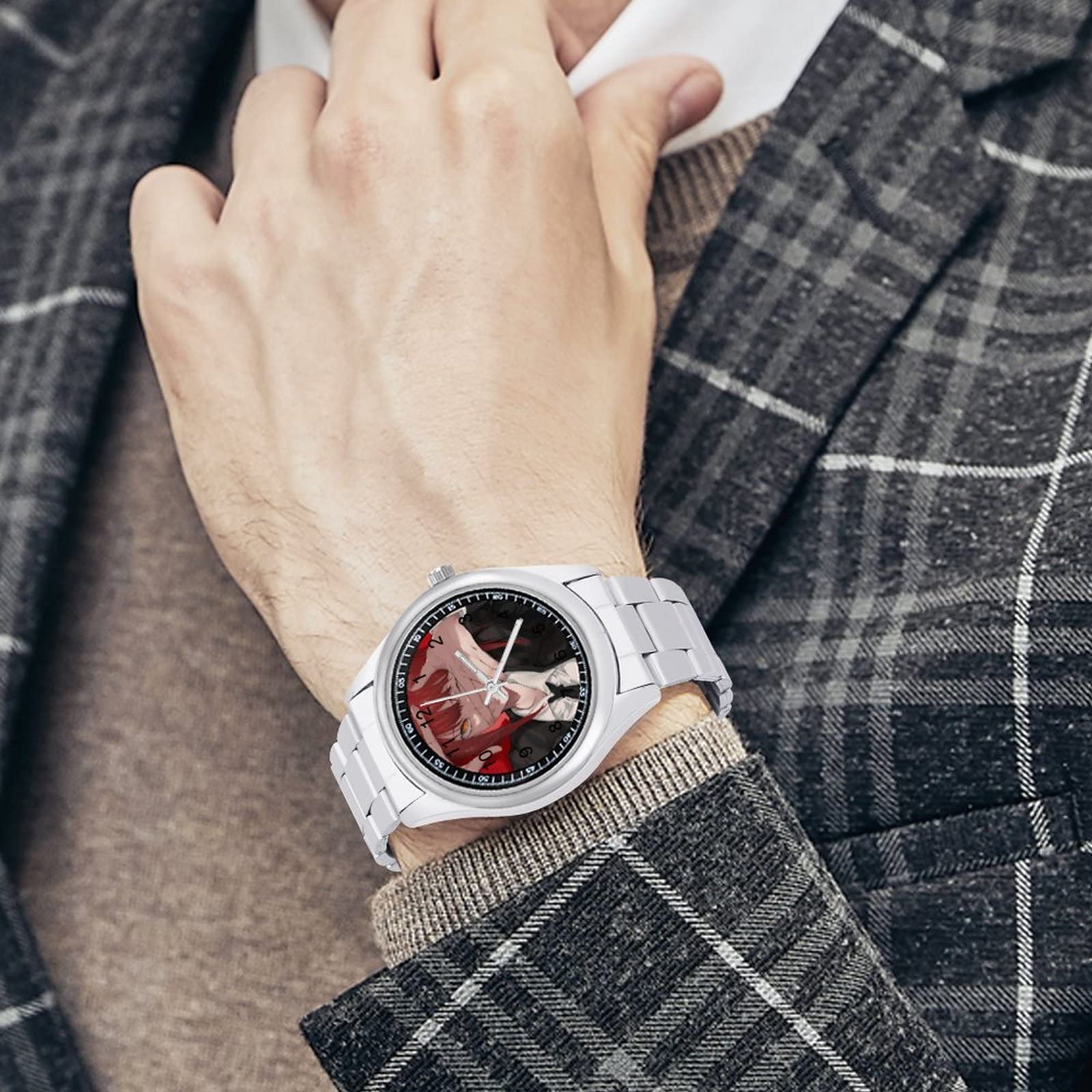 メンズ時計、コマあり Amazon.co.jp: 腕時計 チェンソーマン マキマ 軽量 ステンレススチール