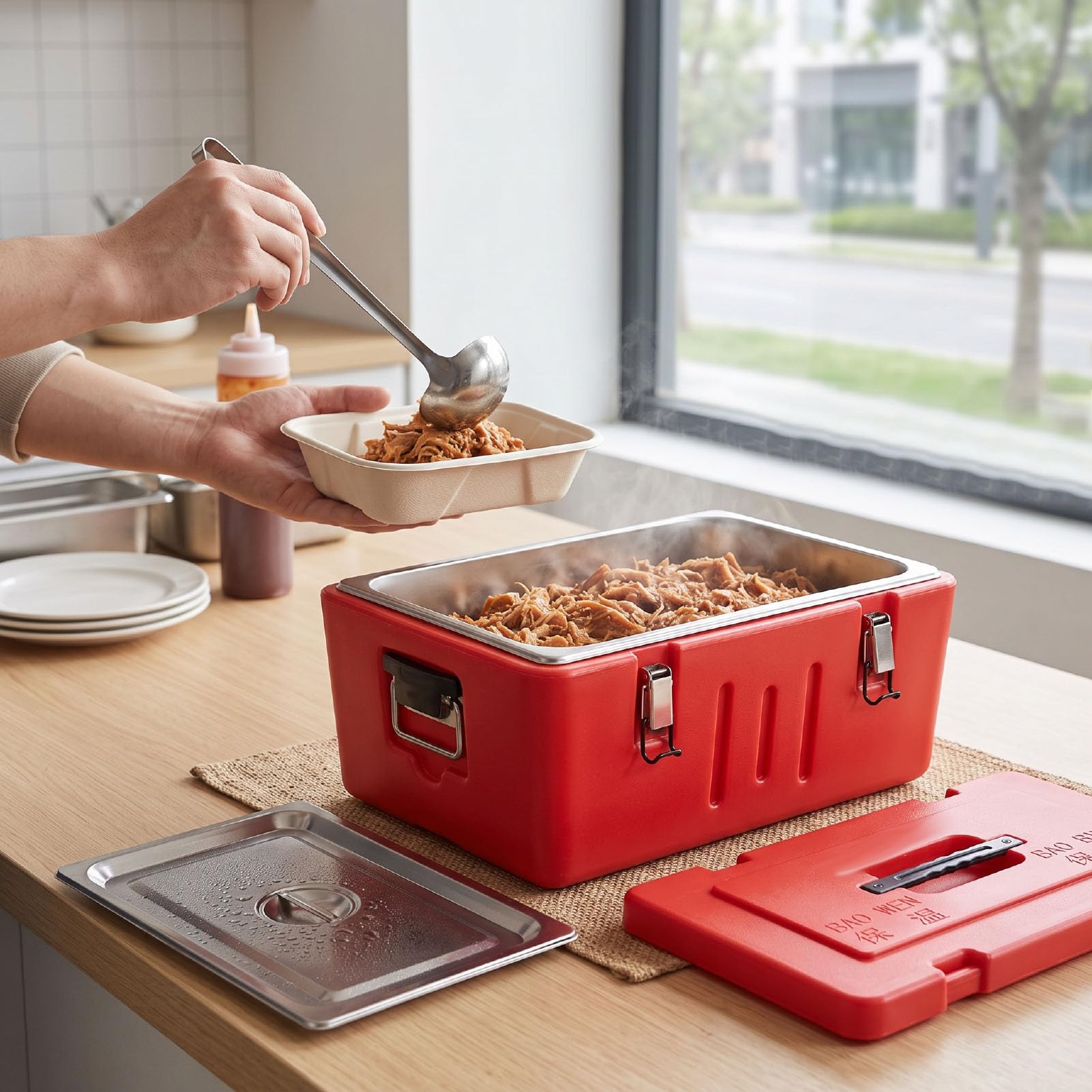 Luocute Contenitore per Alimenti Coibentato con Rivestimento Interno in Acciaio Inossidabile