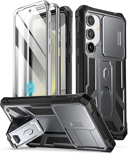 Poetic Spartan - Funda para Galaxy S24 de 6.2 pulgadas, funda para cámara deslizante, protector de pantalla compatible con identificación de huellas Poetic Spartan - Funda para Galaxy S24 de 6.2 pulgadas, funda para cámara deslizante, protector de pantalla compatible con identificación de huellas
