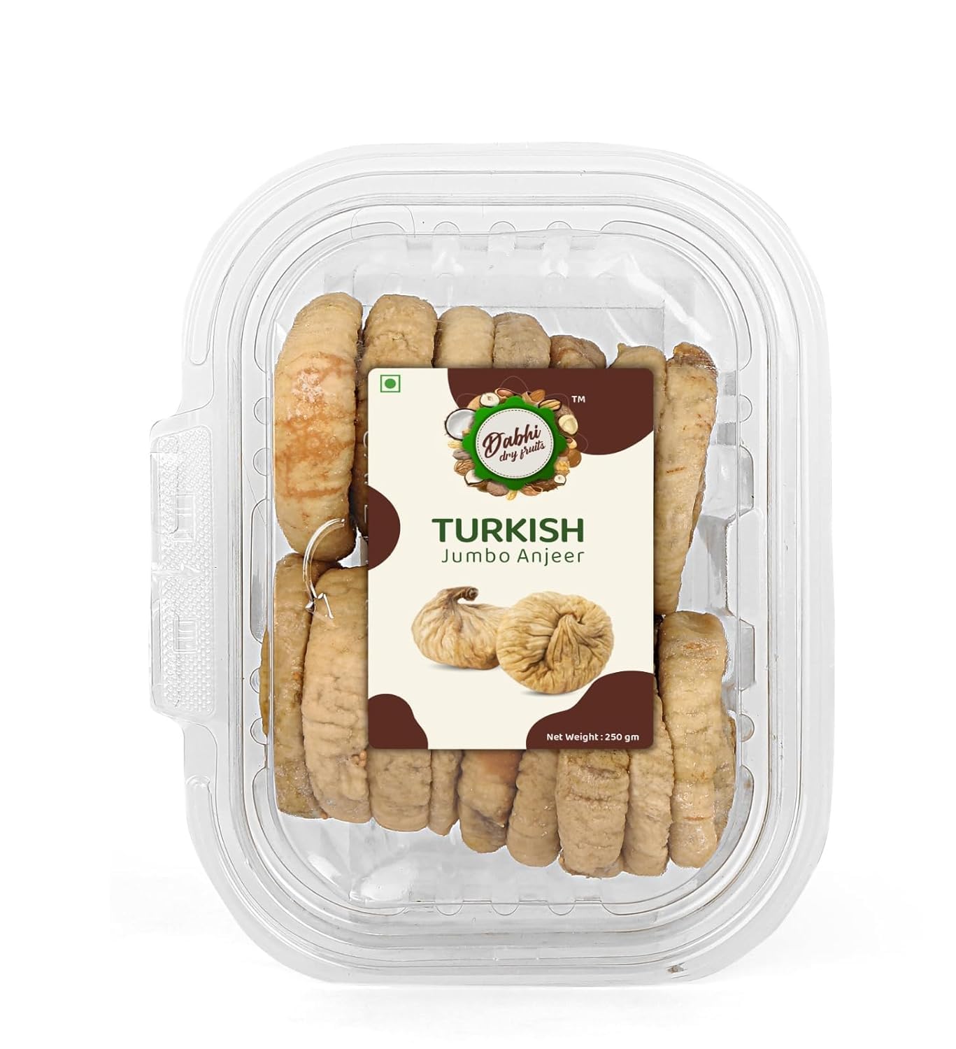 Dabhi Dry Fruits Turkish Jumbo Figs - Premium Sun-Dried Fruits from Turkey | Large and Juicy | Rich in Fiber and Nutrients | Non-GMO, No Preservatives | Resealable Bag (250g) (B0CQYWDHVK) Amazon Price History, Amazon Price Tracker