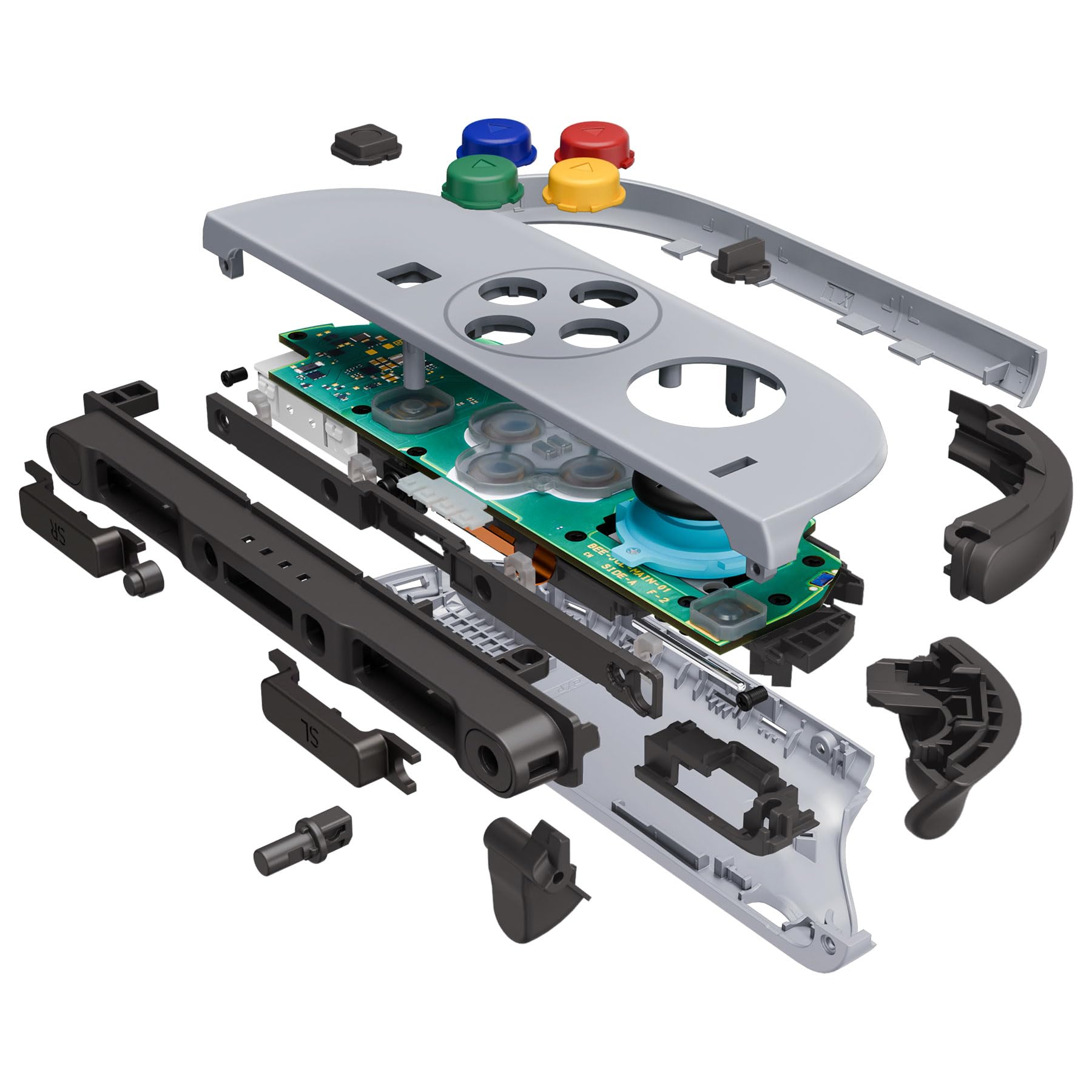 eXtremeRate Cover per Switch 2 Joycon, Custodia e Tasti di Ricambio Completo DIY con Attrezzi, Kit Accessori per Nintendo Switch 2, Senza Joycon e Console - Stile SFC Snes Classic EU