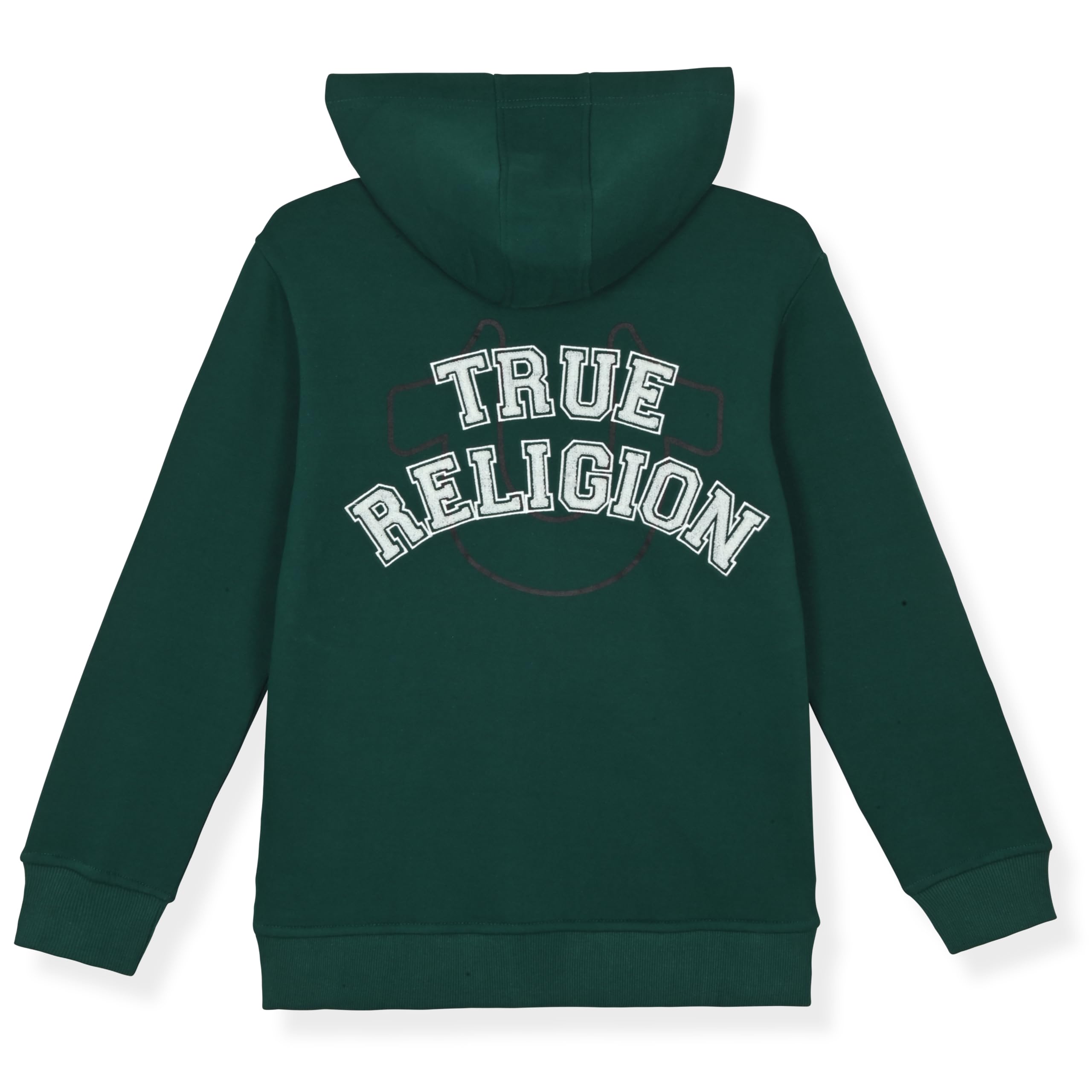 True Religion Felpe con cappuccio in pile per ragazzi, con zip frontale e felpe, design elegante e comfort